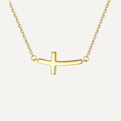 Collier Croix Courbée