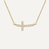 Collier Croix Éclat Courbé