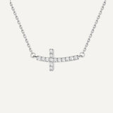 Collier Croix Éclat Courbé