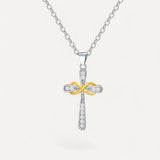 Collier Croix Infini Bicolore