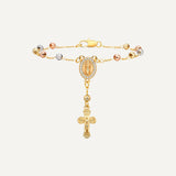 Bracelet Croix Médaille Vierge Multicolore