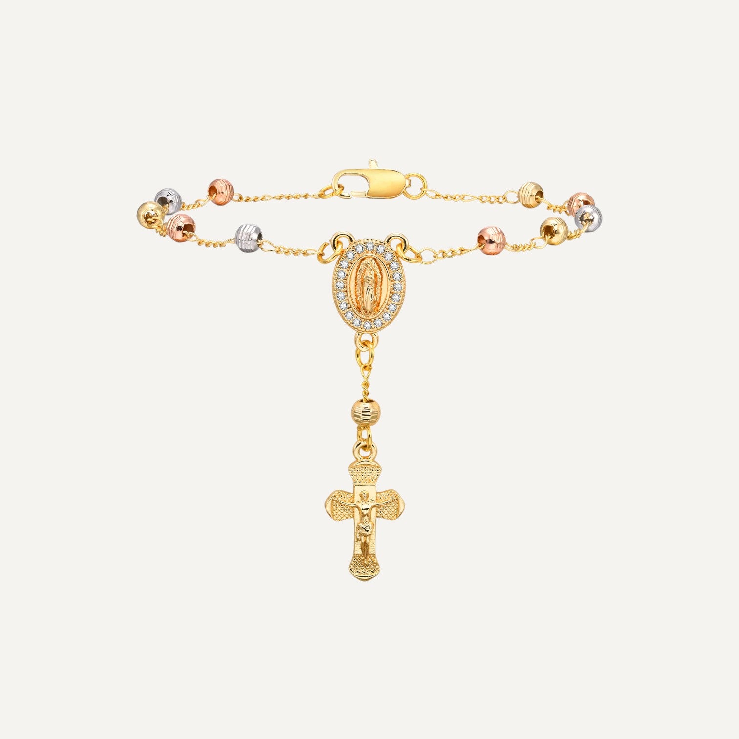 Bracelet Croix Vierge Tricolore