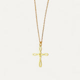 Collier Croix Fine Ajourée Femme
