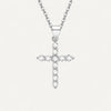 Simple crystal cross necklace