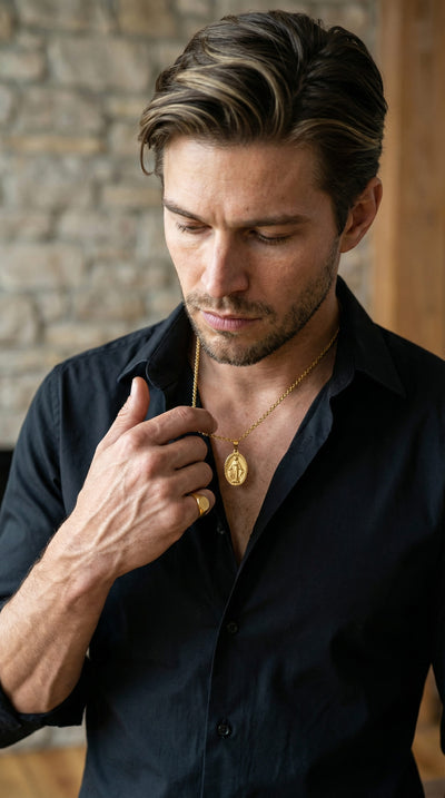 Collier Croix Médaille Vierge Miraculeuse