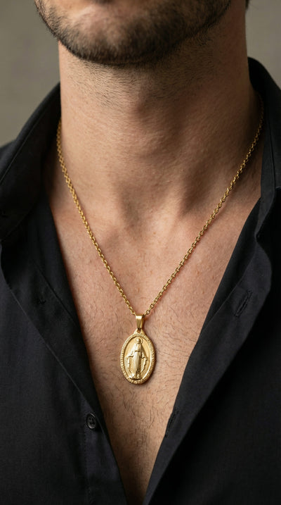 Collier Croix Médaille Vierge Miraculeuse